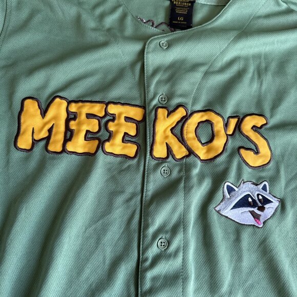 Unisex Disney Pocahontas Meeko Green Baseball Jersey Boxlunch Exclusive Large - Picture 5 of 10